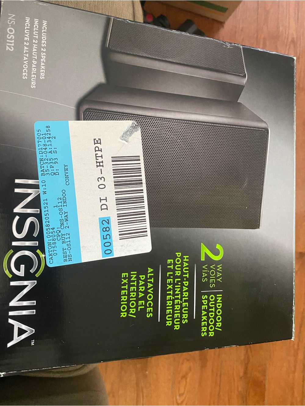 Insignia Black Indoor/Outdoor 2-Way Speakers - Pair
